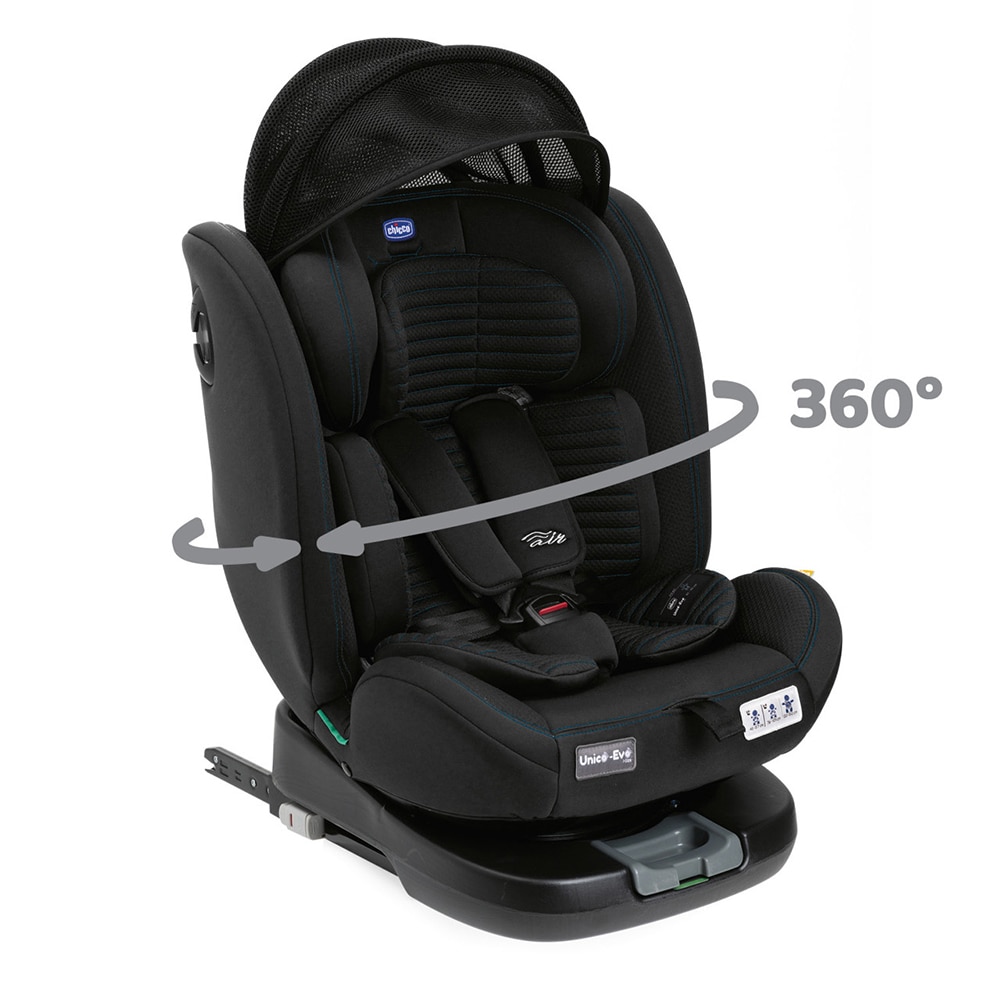 Scaun auto CHICCO Unico 870308BLACK, Isofix, 0-36 kg, i-Size, negru