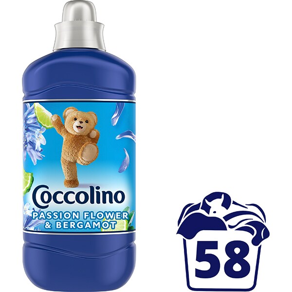 Balsam de rufe COCCOLINO Passion Flower & Bergamot, 1.45 l, 58 spalari