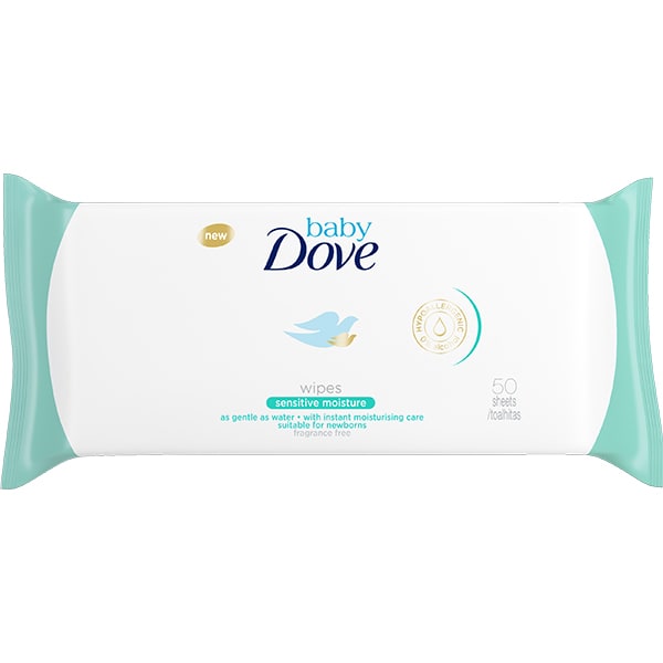 Servetele umede DOVE Baby Sensitive Moisture, 4 pachete, 200 buc