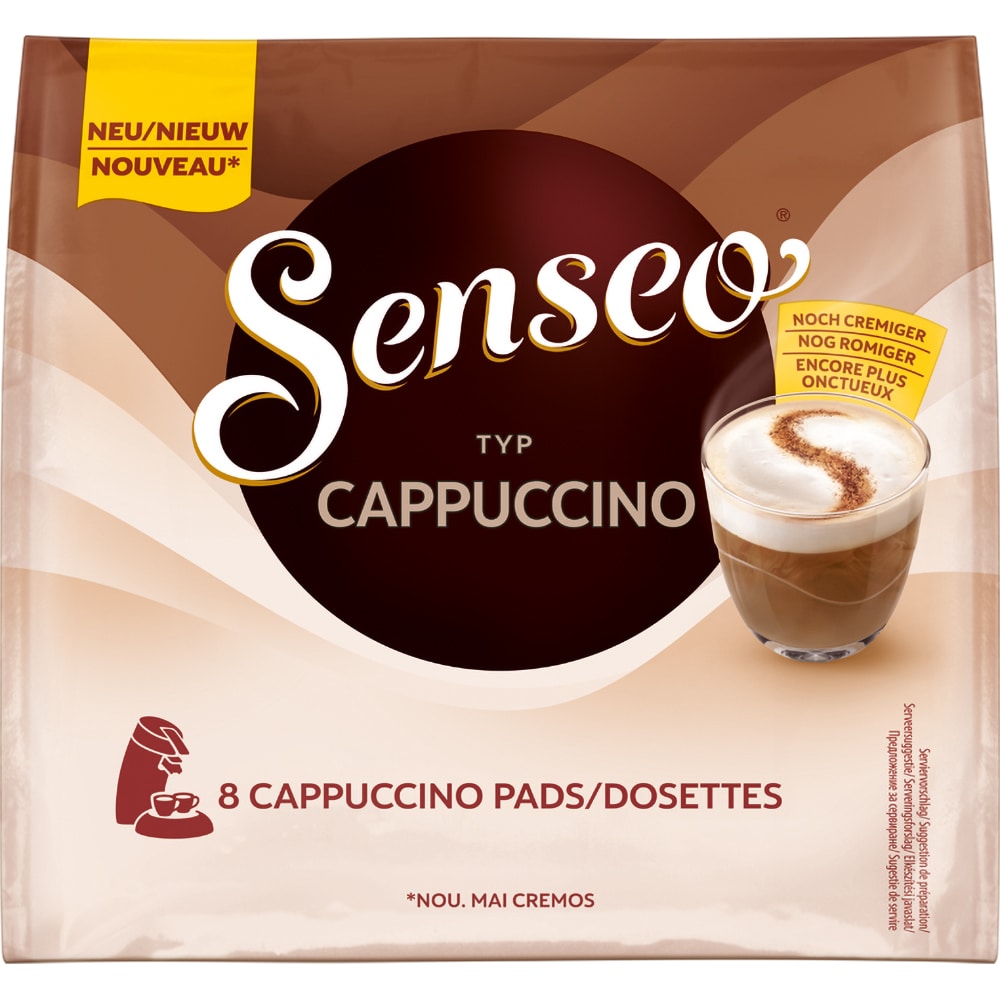 Paduri cafea SENSEO Cappuccino, 8 paduri, 92g
