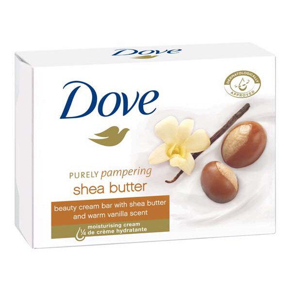 Pachet DOVE Crema Shea Butter: Sapun, 4 x 100g