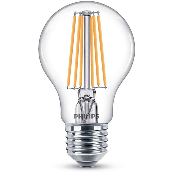 Bec LED Vintage PHILIPS FILAMENT, E27, 8W, 1055lm, lumina rece 