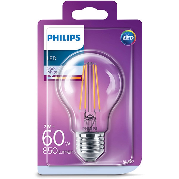 Bec LED Vintage PHILIPS FILAMENT, E27, 7W, 850lm 