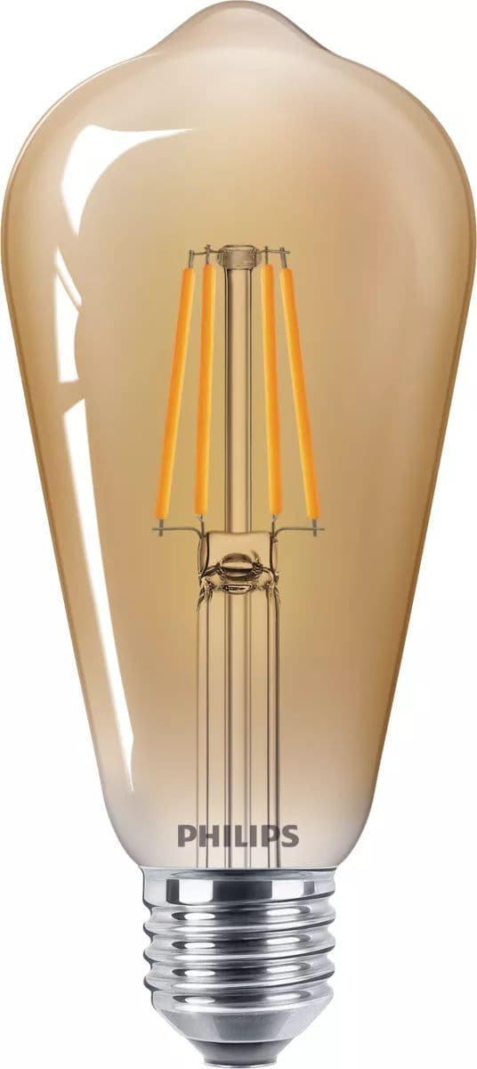 Bec LED decorativ, Filament Philips, 4W, E27, 2500K, auriu