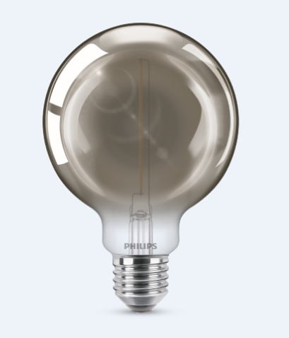 Bec LED decorativ, Filament Philips, 2W, E27, 1800 K, fumuriu