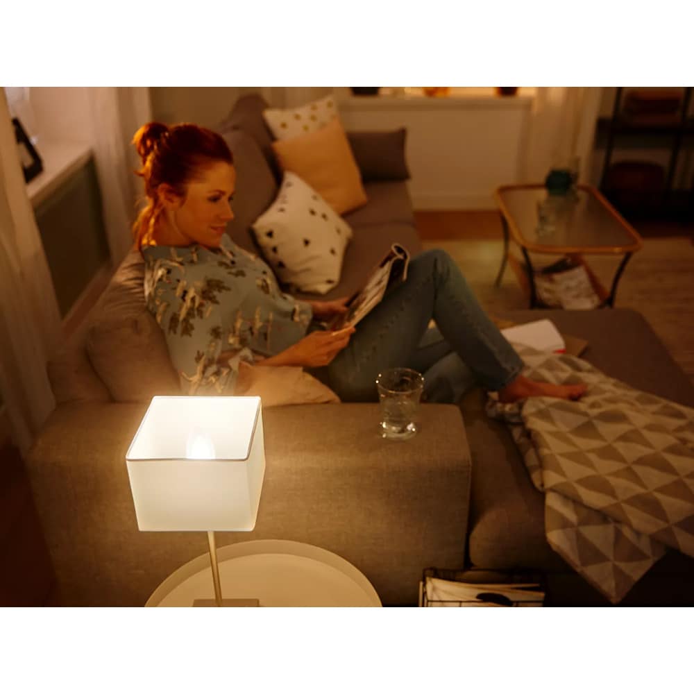Set 2 becuri LED PHILIPS HUE, E14, 5.2W, 470lm, Wi-Fi, lumina variabila, compatibil Alexa, Google Assistant