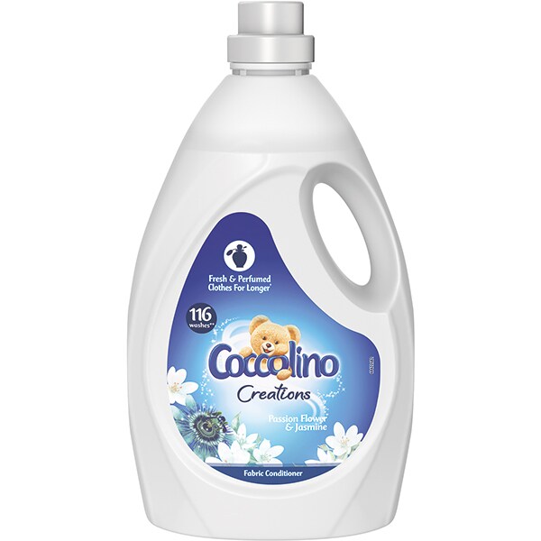 Balsam de rufe COCCOLINO Creations Passion Flower & Jasmine, 2.9 l, 116 spalari