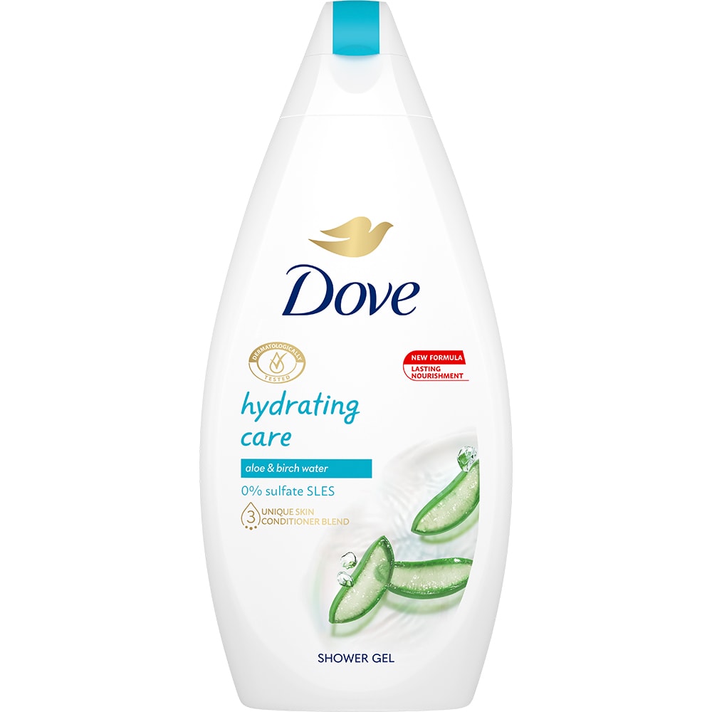 Gel de dus DOVE Hydrating Care Aloe & Birch Water, 450ml