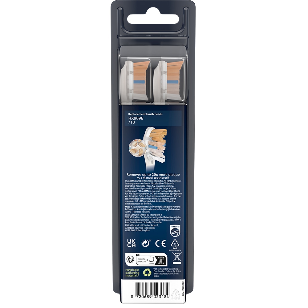 Rezerve periuta de dinti electrica PHILIPS Sonicare A3 Premium All in One HX9094/10, alb, 4buc