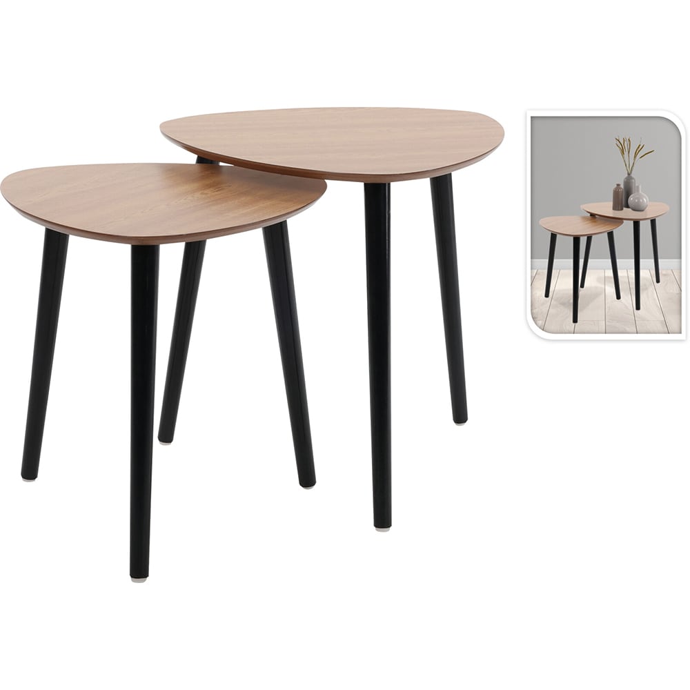 Set 2 masute cafea KR8000120, lemn, maro