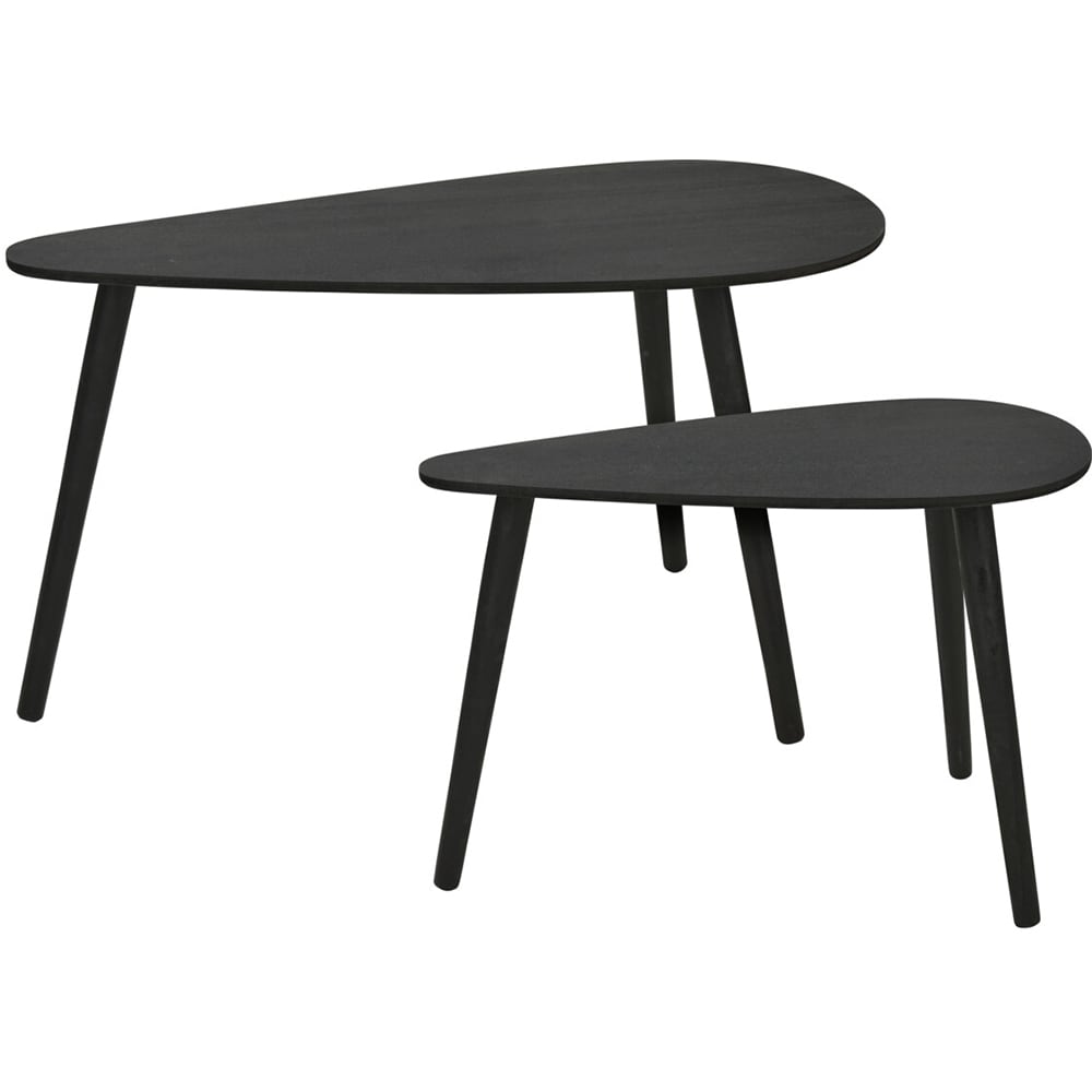 Set 2 masute cafea KR8200320, lemn, negru