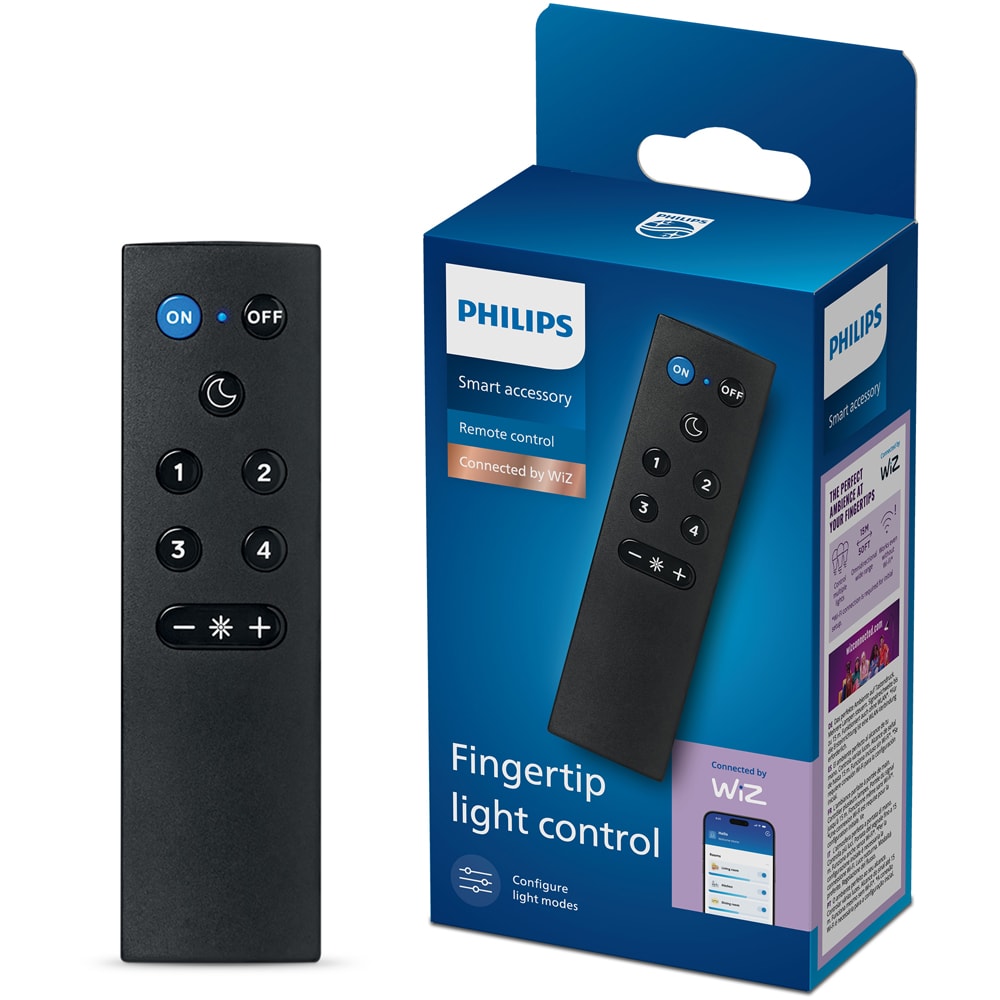 Telecomanda inteligenta PHILIPS 8721103114488, WiZ, IP20, Control max. 15 m, negru