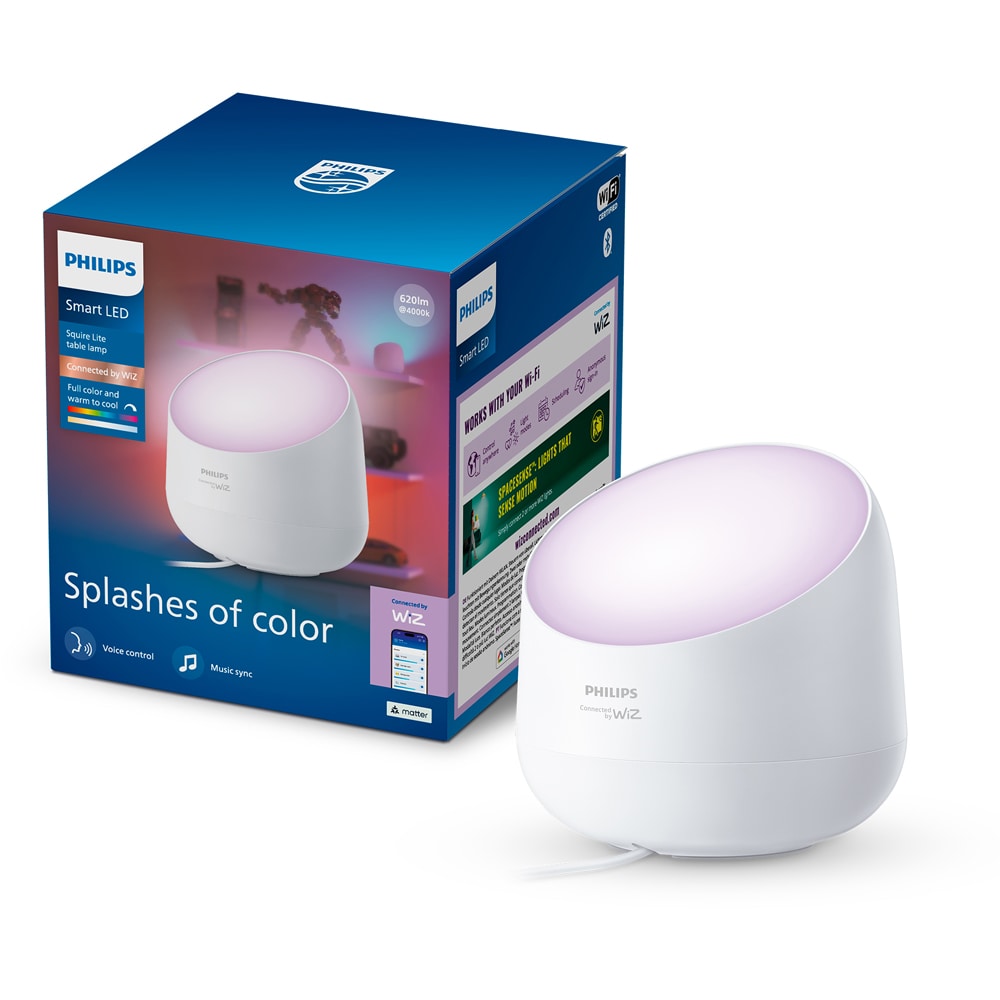 Lampa LED inteligenta PHILIPS 8721103158956, 8.5W, 620lm, Wi-Fi, WiZ, RGBW, alb