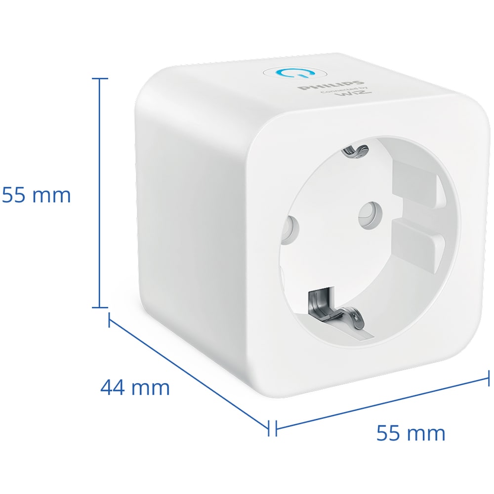 Priza inteligenta PHILIPS 929004751921, Wi-Fi, WiZ, IP20, Power Meter, alb