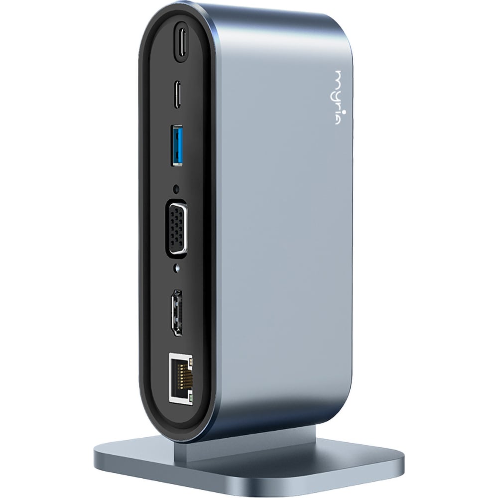 Hub USB Type-C 12 in 1 MYRIA MY8754, USB 3.0, HDMI, VGA, Ethernet, PD, Space Grey
