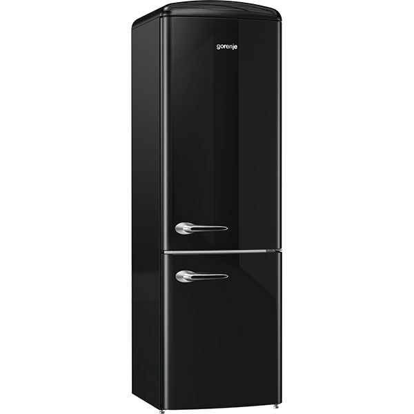 Combina frigorifica GORENJE Retro ORK192BK, FrostLess, 324 l, H 194 cm, Clasa E, negru