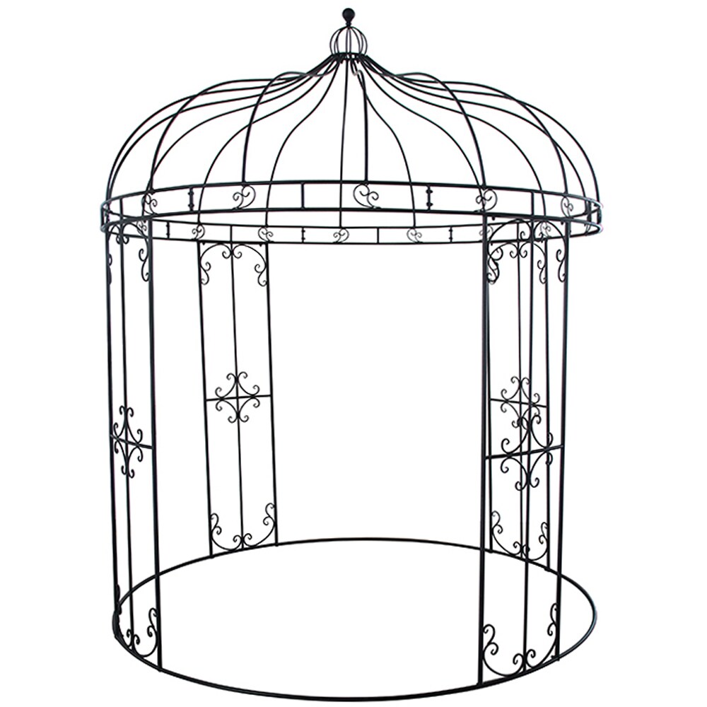 Pavilion gradina HOME DECOR Arcada Orsay, otel, 250 x 313 cm, negru