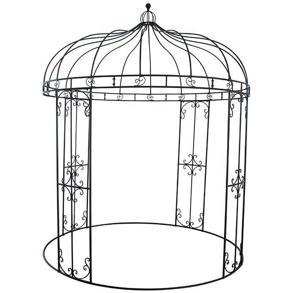 Pavilion gradina HOME DECOR Arcada Orsay, otel, 250 x 313 cm, negru