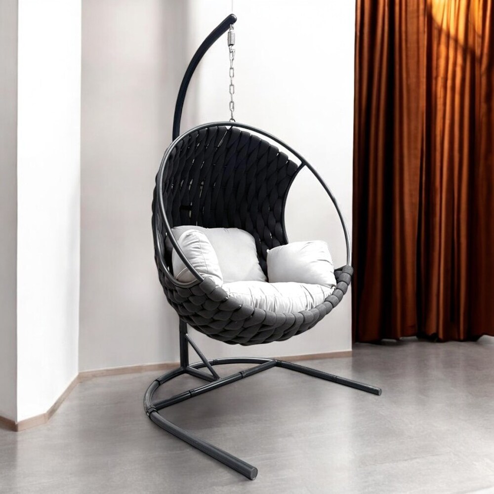 Leagan HOME DECOR, 105 x 195 x 105 cm, gri inchis