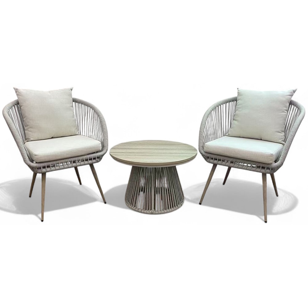 Set mobilier gradina HOME DECOR, 3 piese, bej