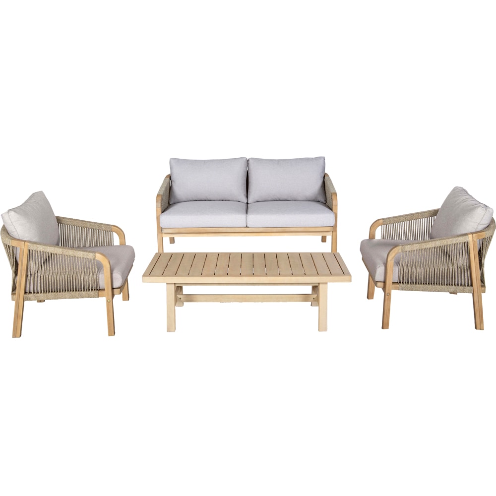 Set mobilier gradina HOME DECOR, 4 piese, gri deschis