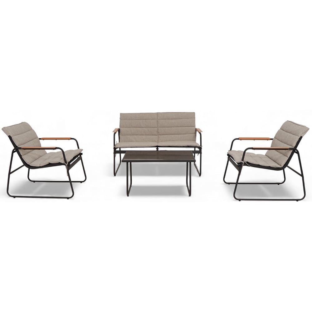 Set mobilier gradina HOME DECOR, 4 piese, maro taupe