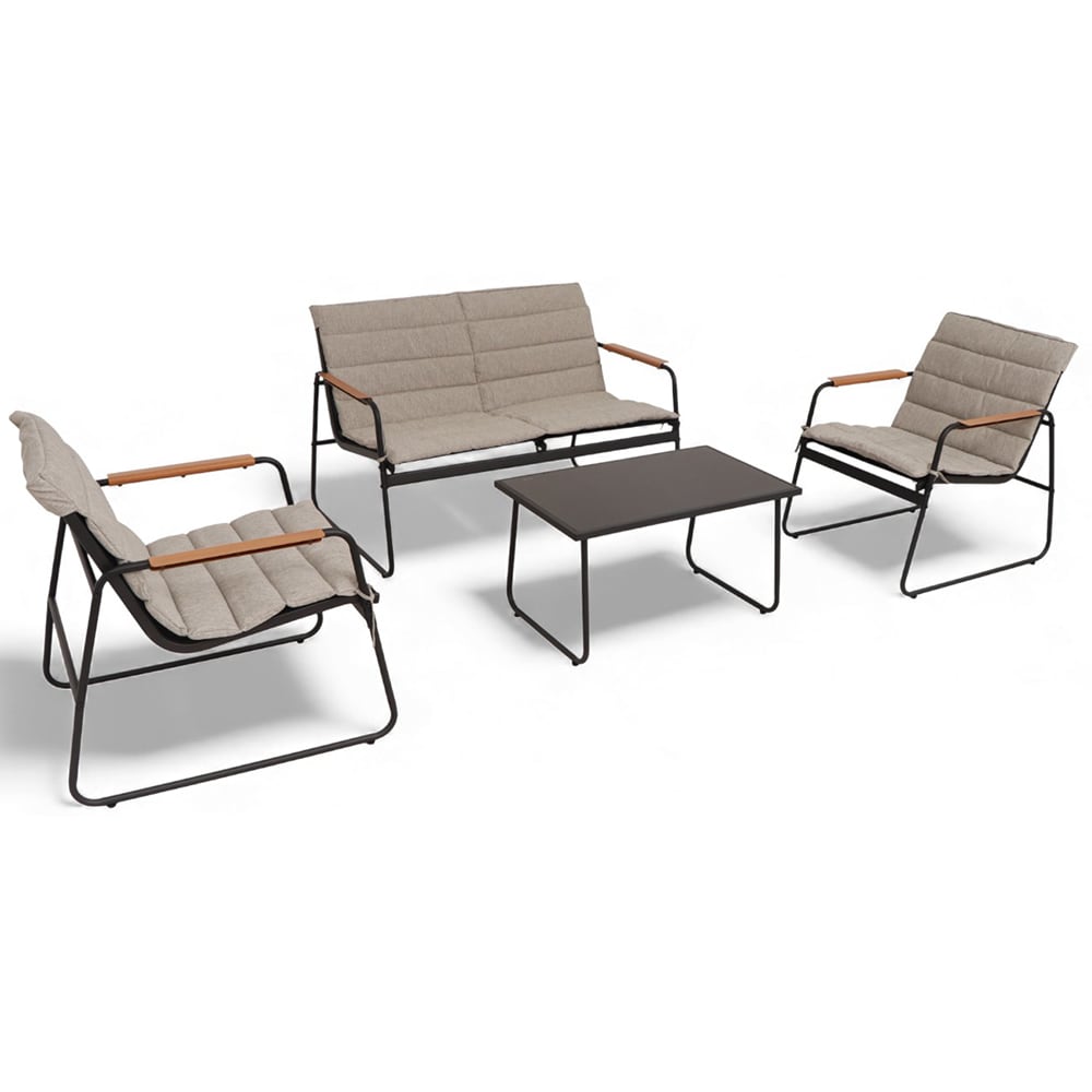 Set mobilier gradina HOME DECOR, 4 piese, maro taupe