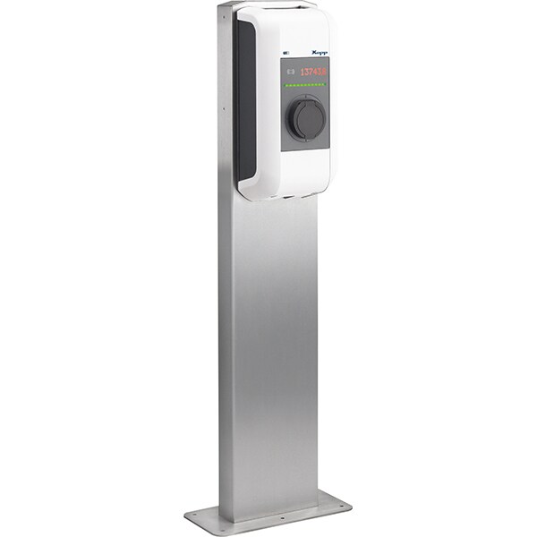 Piedestal metalic vertical pentru o statie KEBA, gri