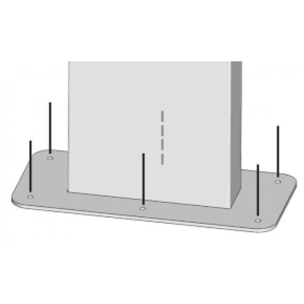 Piedestal metalic vertical pentru o statie KEBA, gri