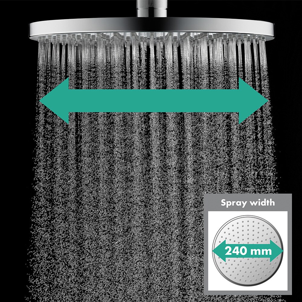 Palarie dus Hansgrohe Raindance S 240 27607000, 1 functie, crom