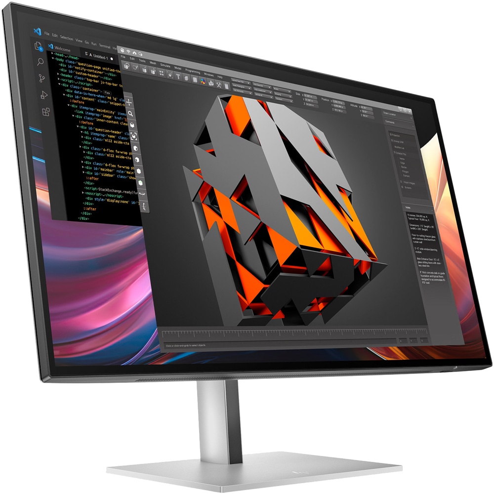 Monitor LED IPS HP Series 7 Pro 724pq, 27", QHD, 120Hz, pivot, argintiu