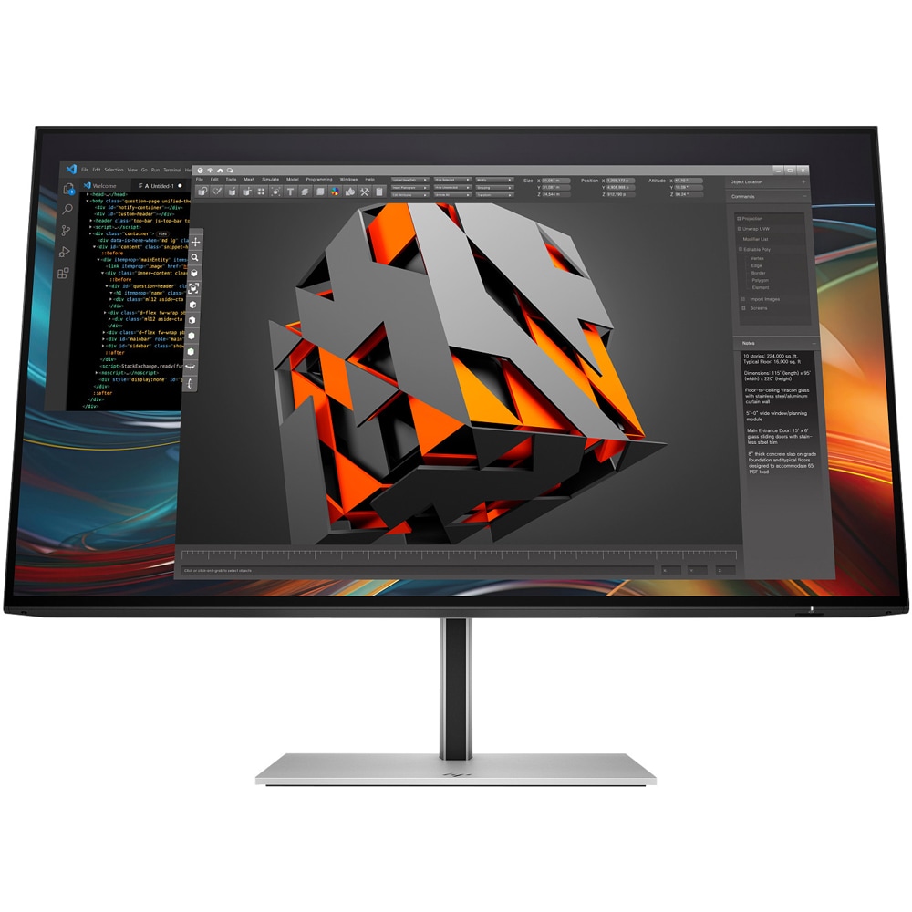 Monitor LED IPS HP Series 7 Pro 724pf, 23.8", Full HD, 100Hz, pivot, argintiu