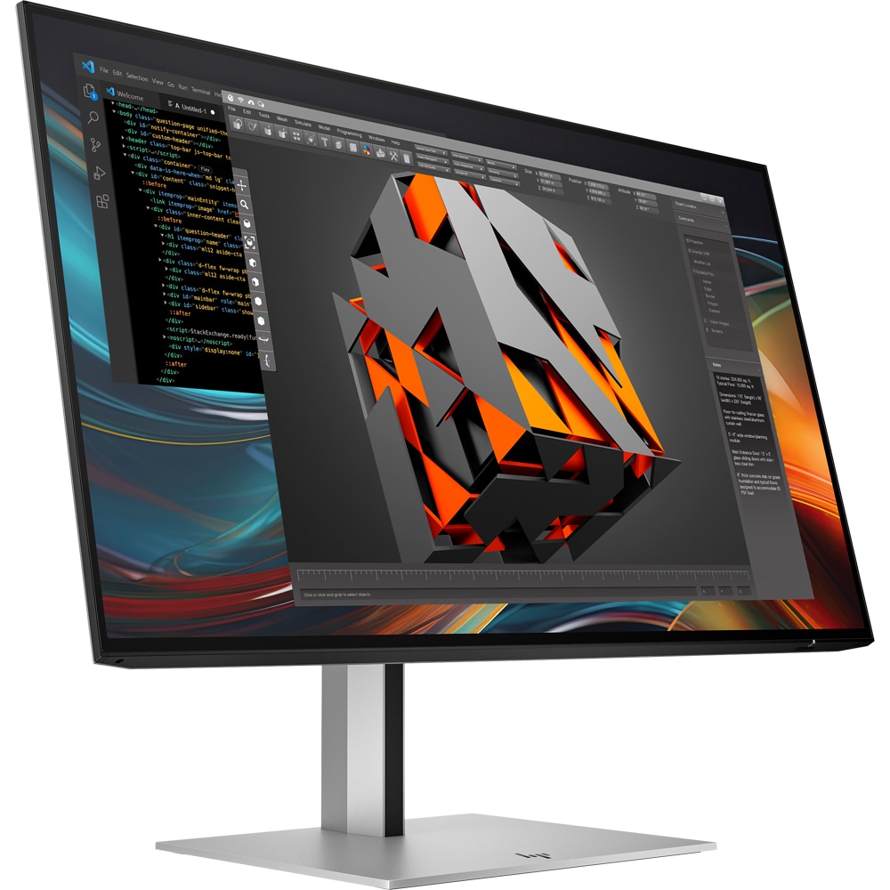 Monitor LED IPS HP Series 7 Pro 724pf, 23.8", Full HD, 100Hz, pivot, argintiu