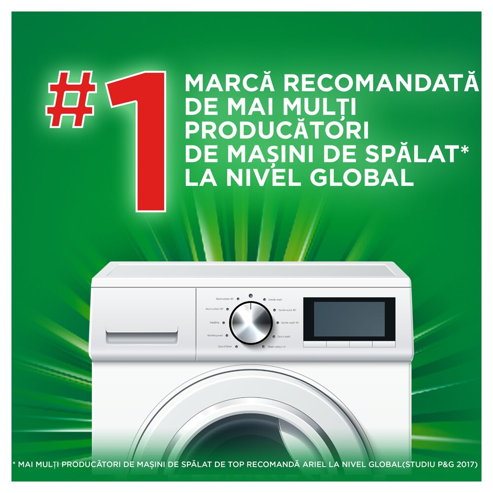 Pachet Detergent capsule ARIEL PODS+ Extra Clean Power 22 spalari + Detergent capsule ARIEL PODS+ Unstoppables, 22 spalari