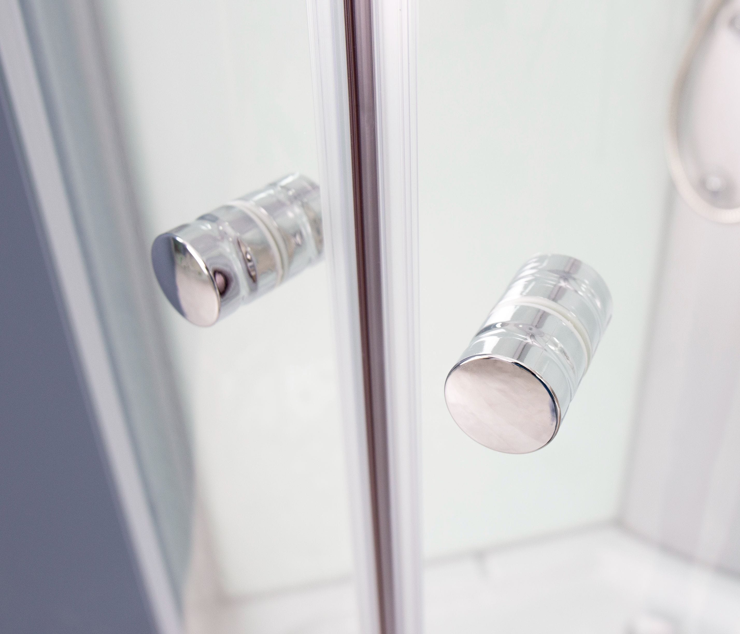 Cabina de dus cu hidromasaj SANOTECHNIK TM01, semirotunda, 88 x 88 x 215 cm, sticla securizata 4 mm, profil alb