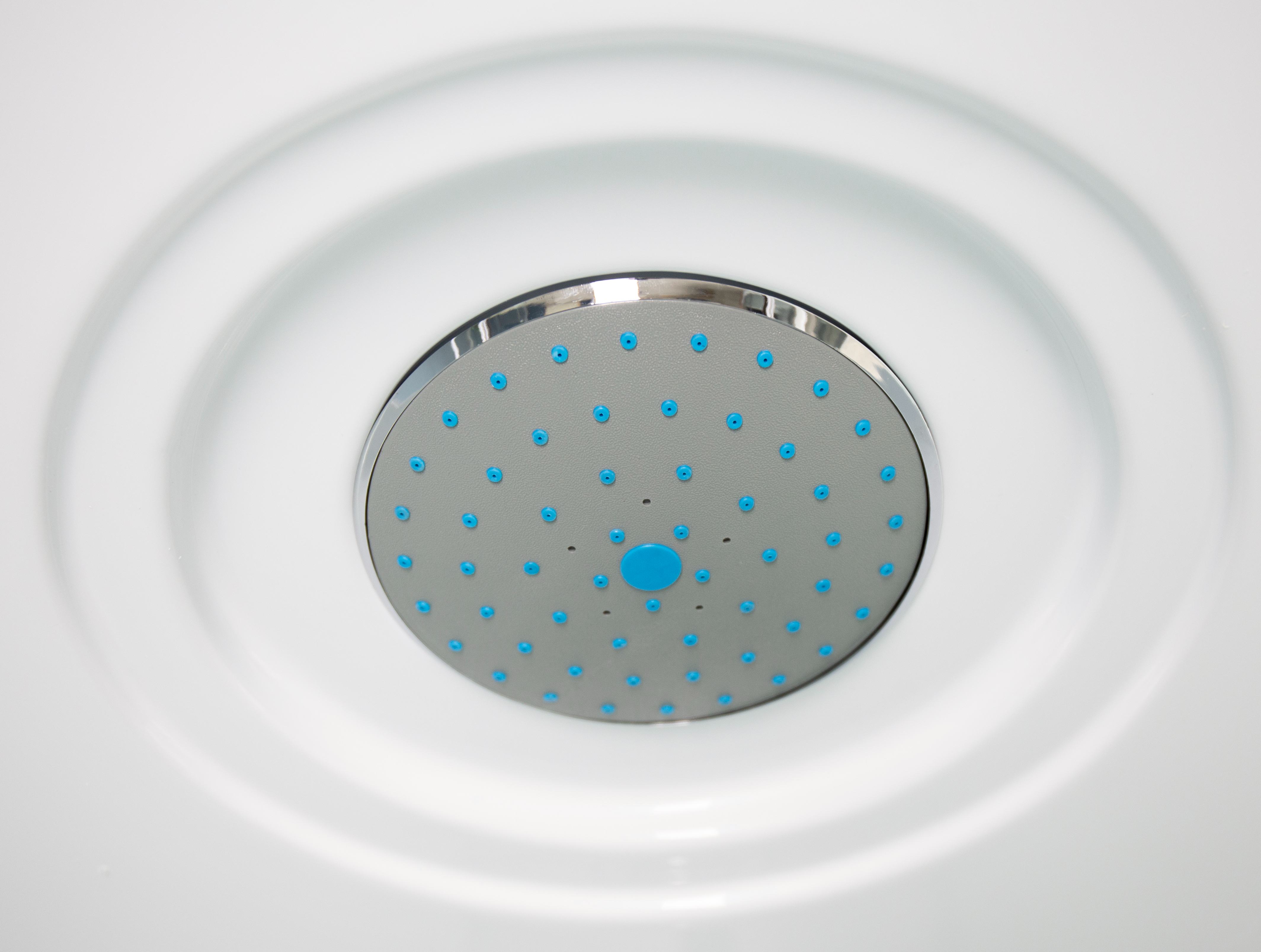 Cabina de dus cu hidromasaj SANOTECHNIK BH950BT, semirotunda, 90 x 90 x 215 cm, sticla securizata 4 mm, profil negru