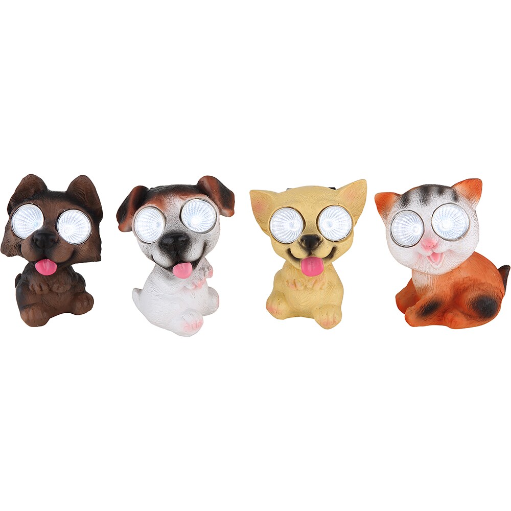 Lampa solara GLOBO animale, 10.5cm, IP44, plastic, multicolor