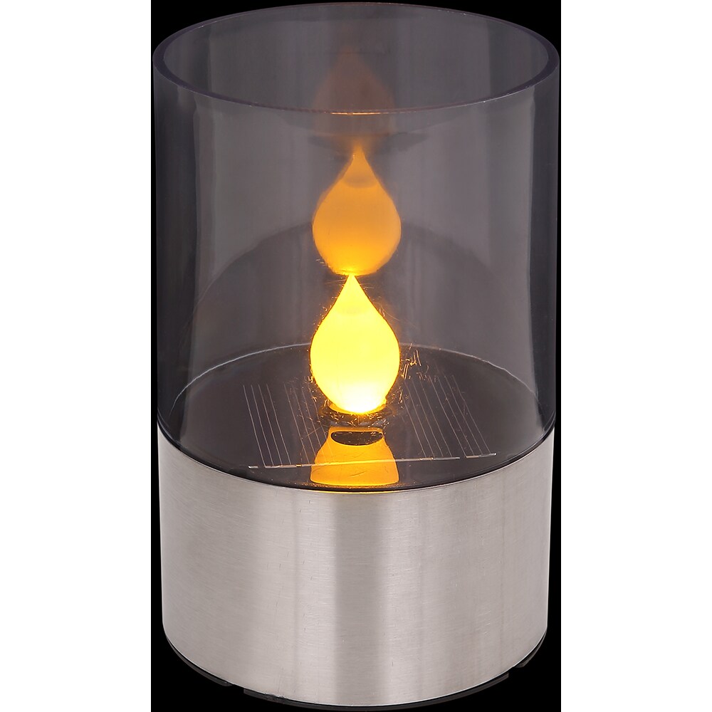 Decoratiune solara GLOBO tip lumanare, 1800K, IP44, plastic, transparent