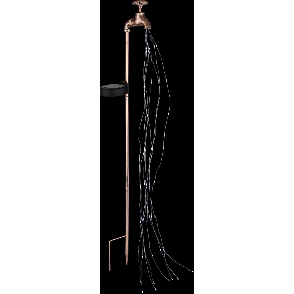 Lampa solara GLOBO tip robinet, 80cm, 4500K, IP44, metal, auriu