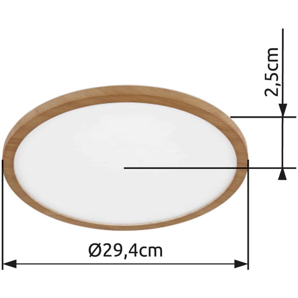 Plafoniera LED Globo 41562-18WW, 18W, 1600lm, 3000K, IP44, alb-maro