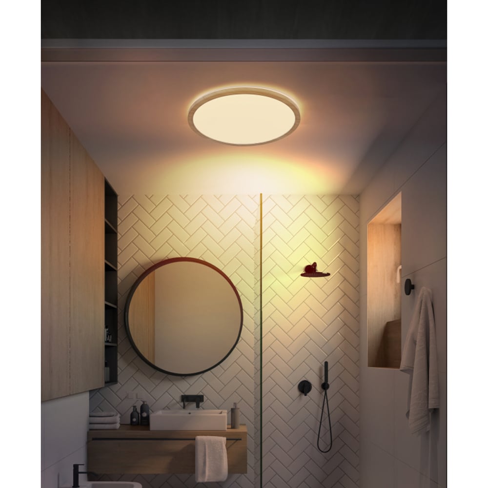 Plafoniera LED Globo 41562-18WW, 18W, 1600lm, 3000K, IP44, alb-maro