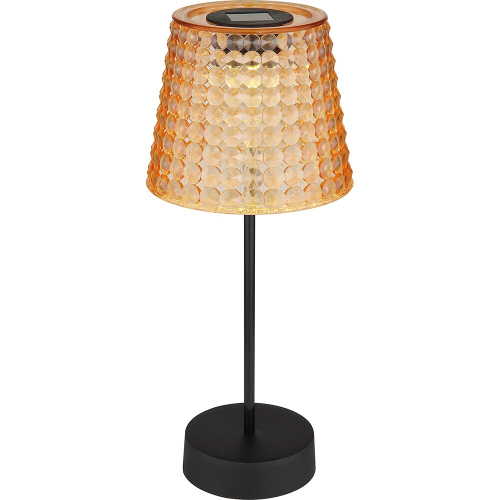 Set 2 veioze solare GLOBO, 3000K, plastic, negru