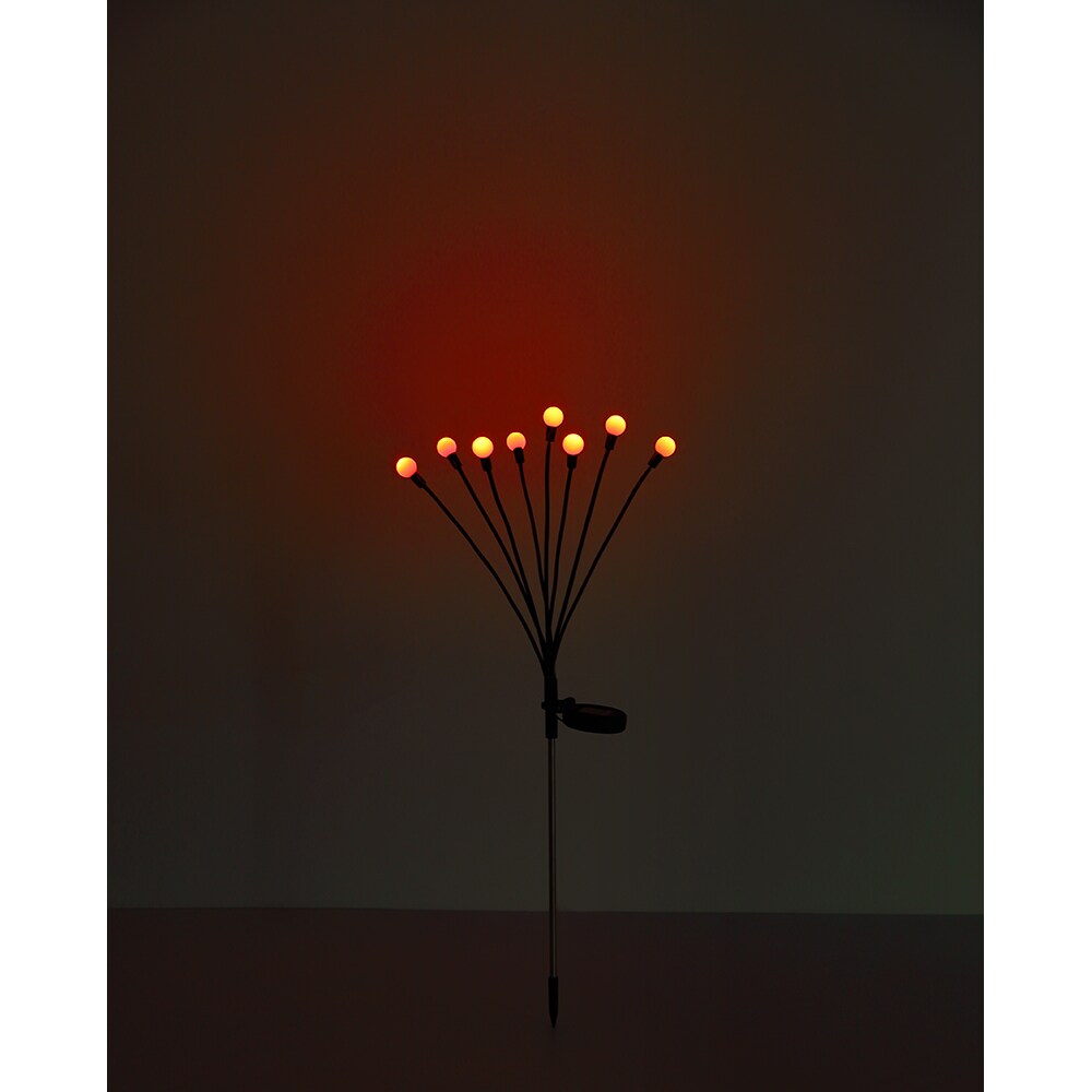 Lampa solara GLOBO RGB, IP44, otel, negru mat