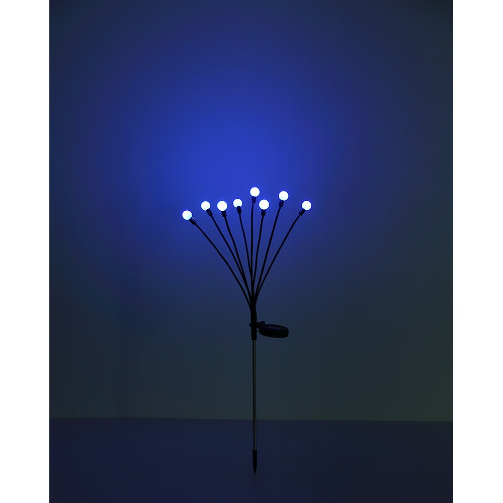 Lampa solara GLOBO RGB, IP44, otel, negru mat