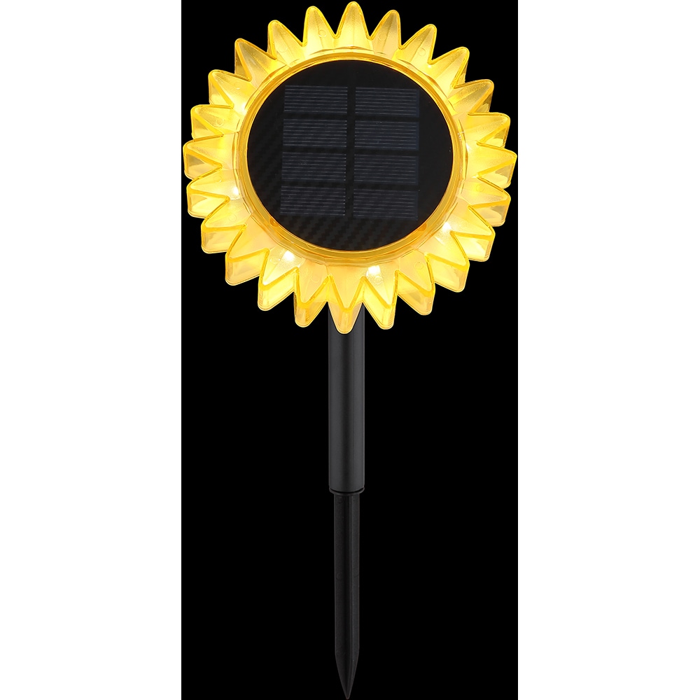 Lampa solara GLOBO Floarea Soarelui, 0.06W, 3000K, plastic, galben