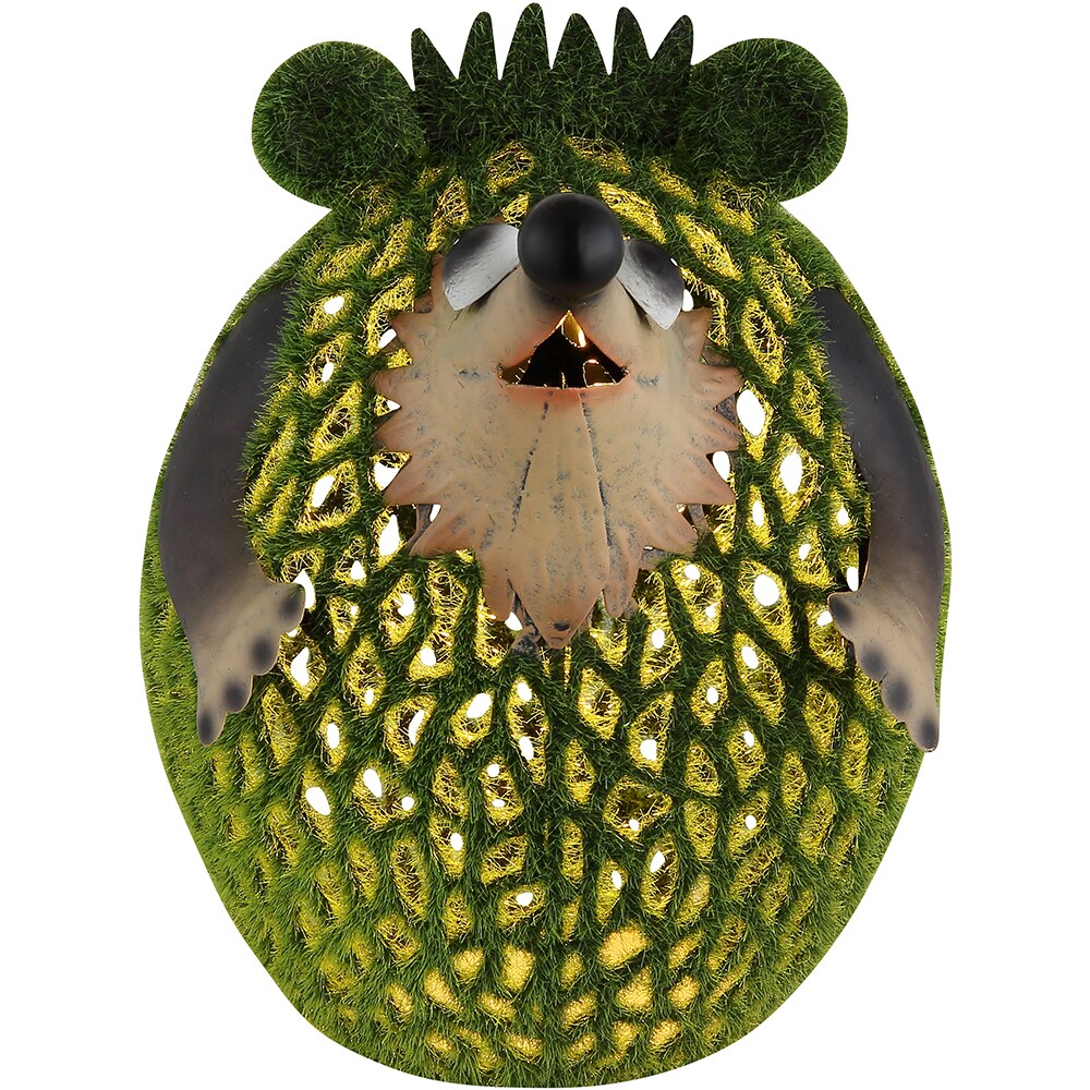 Lampa solara GLOBO arici, 3000K, IP44, metal, maro