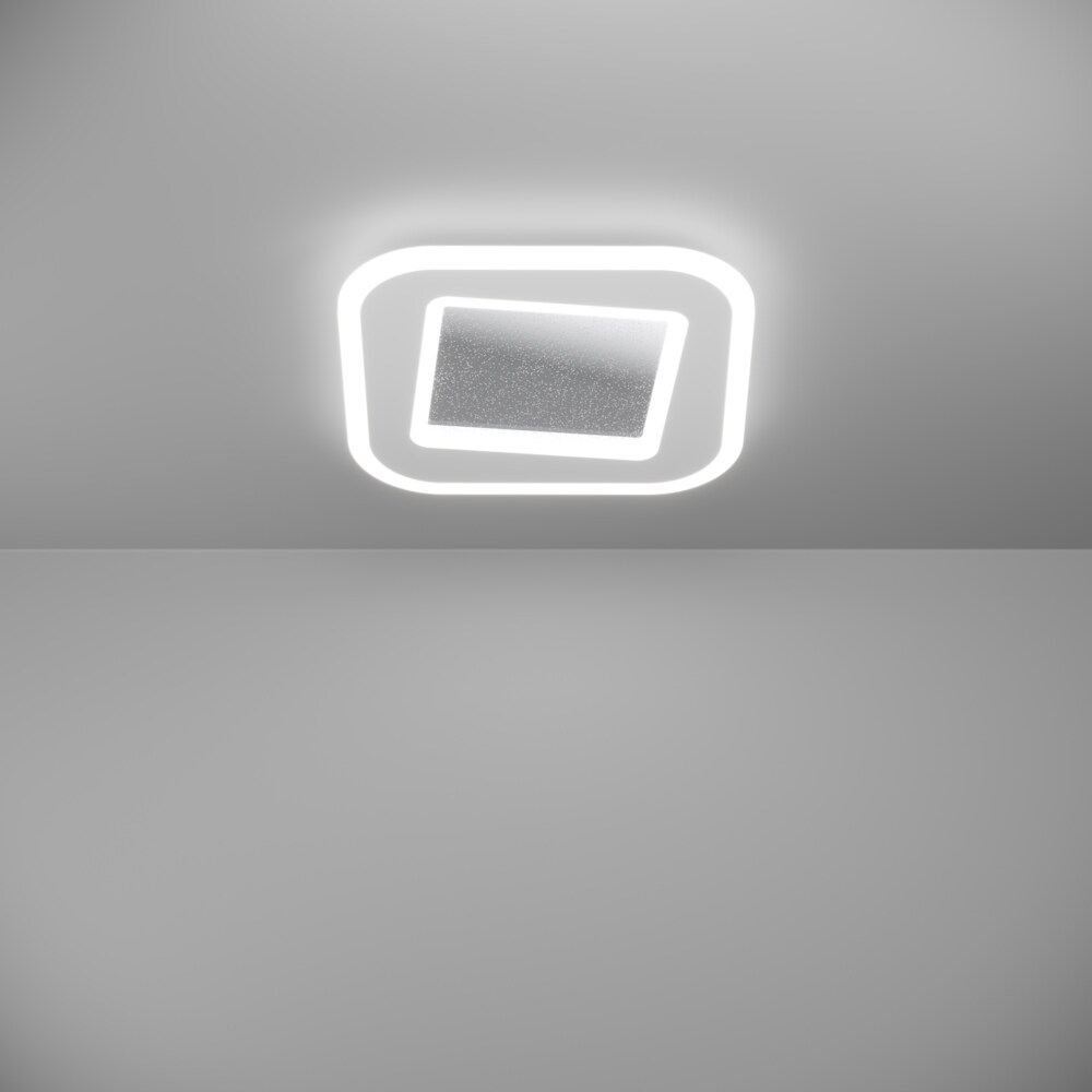 Plafoniera Led EGLO Macchioni, 20W, 2360lm, lumina variabila, IP20, alb