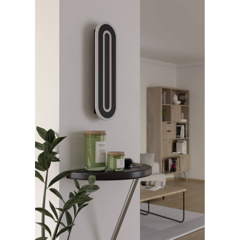 Aplica Led EGLO Macchioni, 12W, 1560lm, lumina neutra, IP20, negru-alb