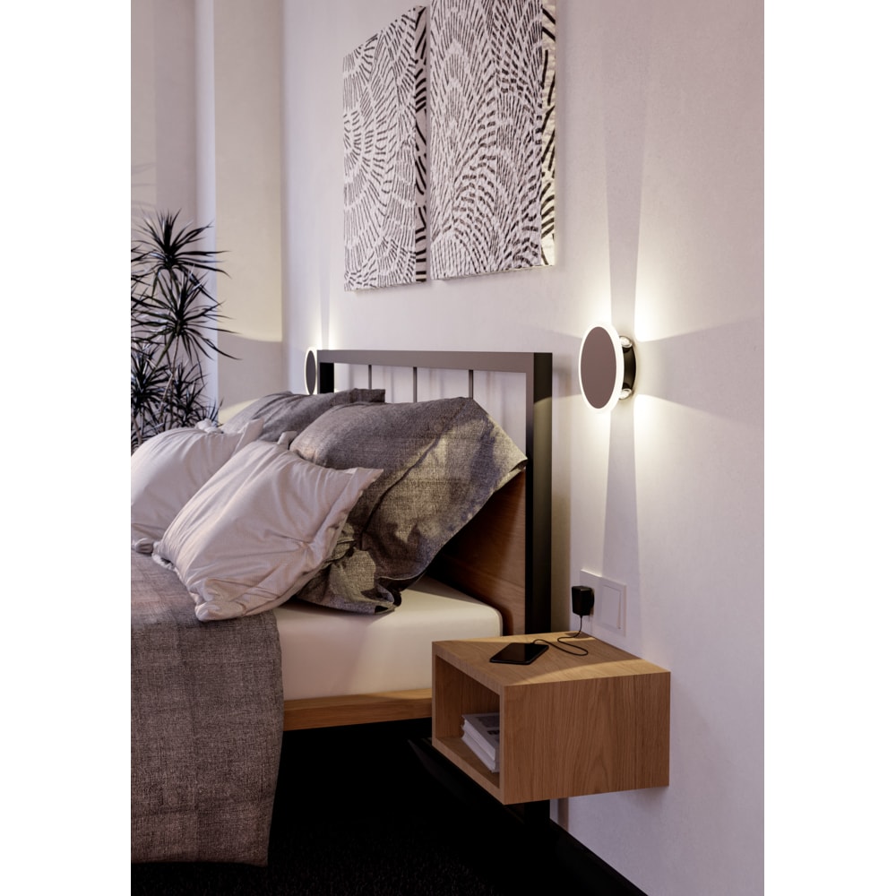 Aplica Led EGLO Talamello, 12W, 1450lm, lumina calda, IP20, negru-alb