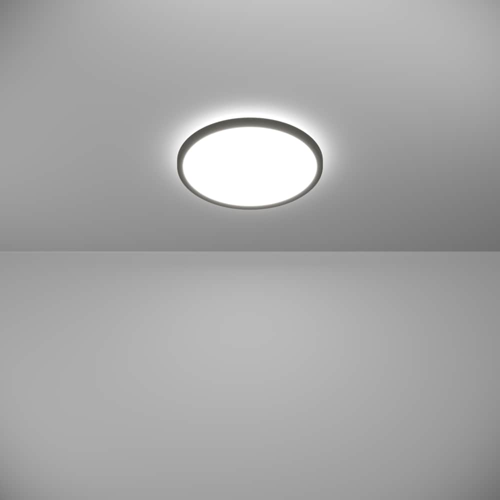 Plafoniera Led EGLO Rovito, 13.9W, 1750lm, lumina variabila, IP44, negru-alb